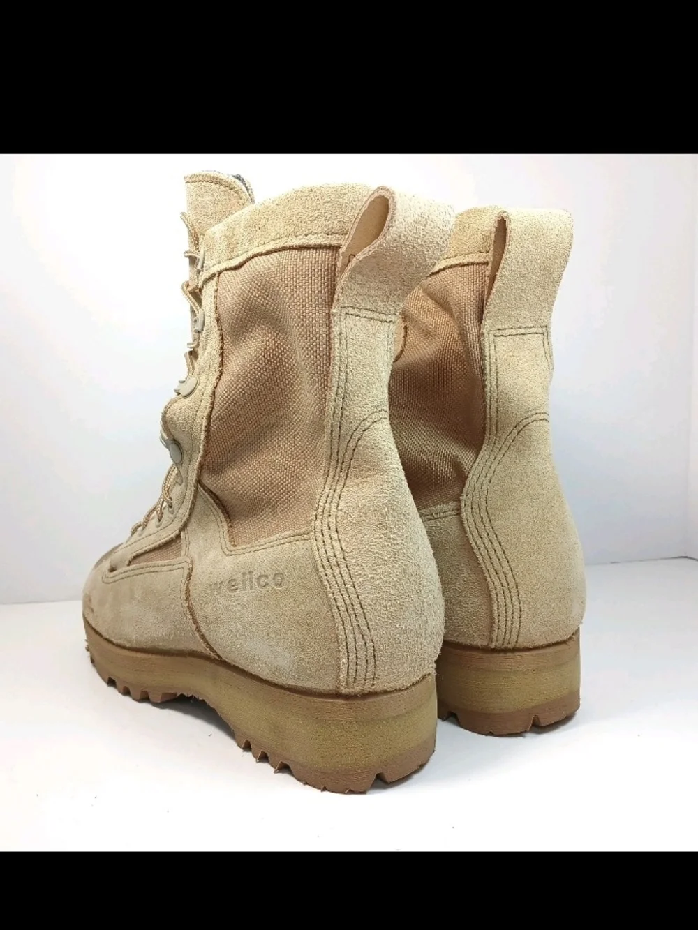 Wellco Men's Desert Tactical Lace-Up Boots - Tan 5.5 Or Womens 7
